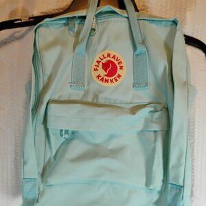 Fjallraven Kanken mini backpack sky blue light aqua pockets Swedish design